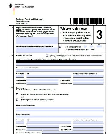 Widerspruch gegen eine Markenanmeldung in Deutschland