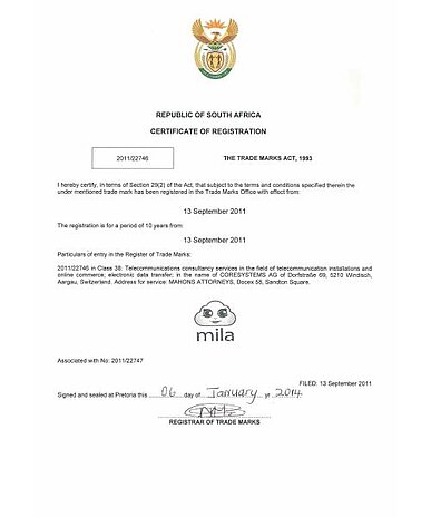 Markenanmeldung Südafrika