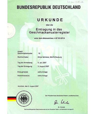 Anmeldung Design Deutschland