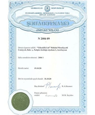 Markenanmeldung Aserbaidschan