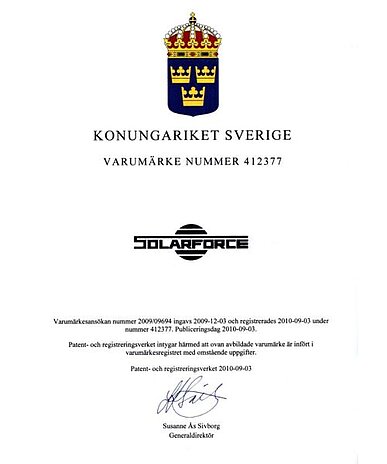 Markenanmeldung Schweden