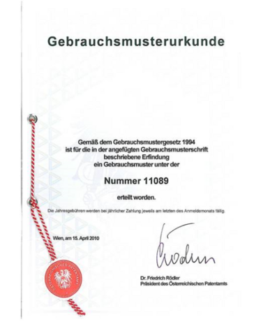 Gebrauchsmusteranmeldung Österreich