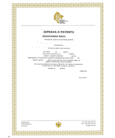Verlängerung Design Montenegro