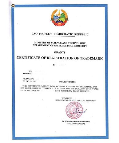 Widerspruch gegen eine Marke in Laos