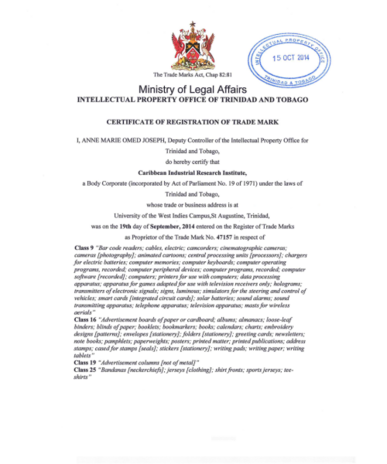 Widerspruch gegen eine Marke in Trinidad und Tobago