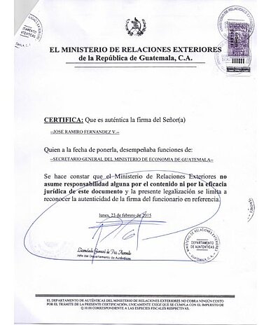 Widerspruch gegen eine Marke in Guatemala
