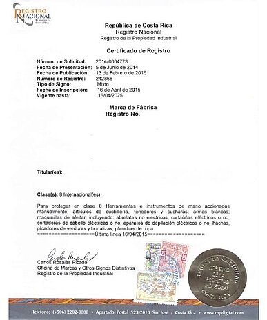 Widerspruch gegen eine Marke in Costa Rica
