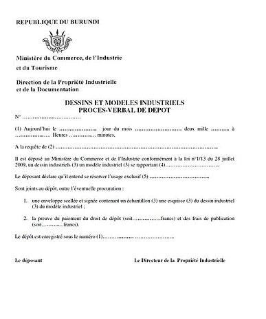 Anmeldung Design Burundi
