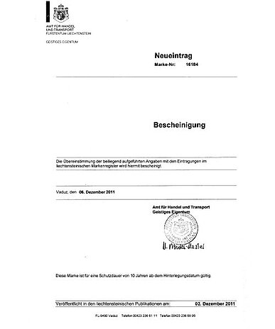 Markenverlängerung Liechtenstein