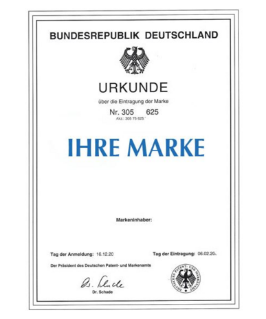 Änderung Markeninhaber Deutschland DPMA