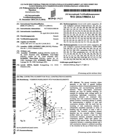 PCT Patentanmeldung nationale Phase