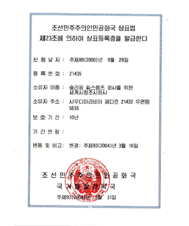 Verlängerung Design Nordkorea 