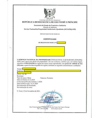Anmeldung Design Sao Tomé und Principe 