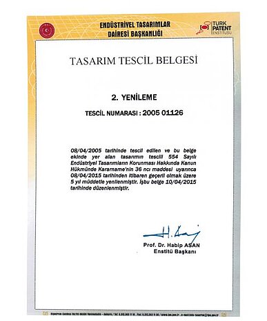 Anmeldung Design Türkei
