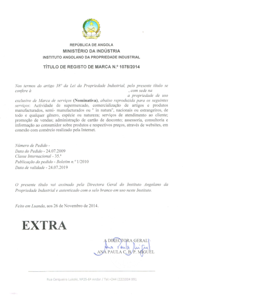 Trademark Registration Angola