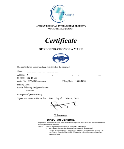 Trademark Registration ARIPO