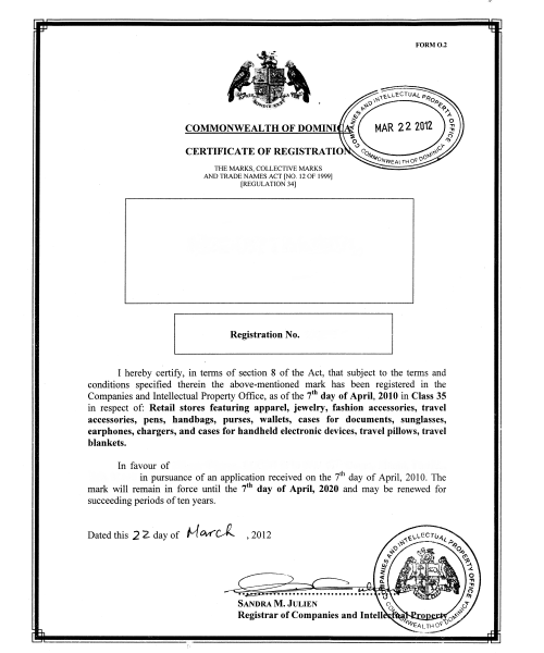 Trademark Registration Dominica