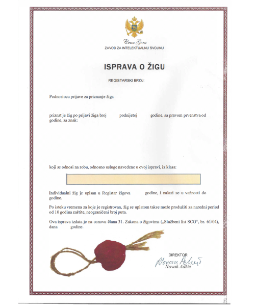 Trademark Registration Montenegro