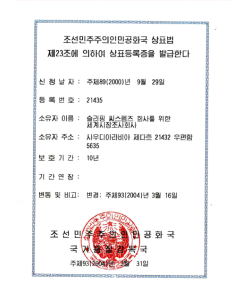 Trademark Registration North Korea