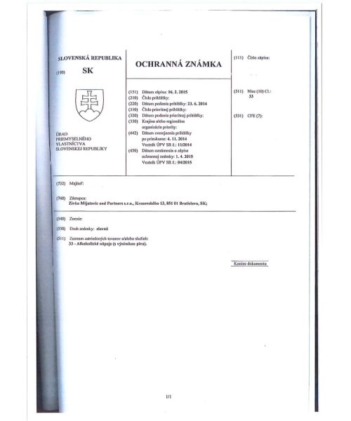 Trademark Registration Slovakia