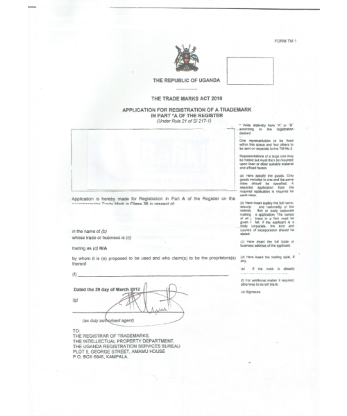Trademark Registration Uganda