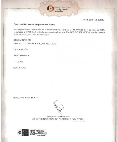 Trademark Registration Ecuador