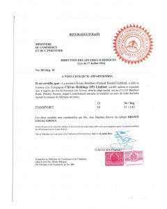 Change of contact details of registered owner of a trademark in Haiti
