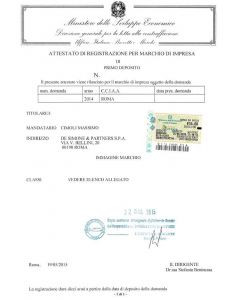 Legal representative for trademark in Italy