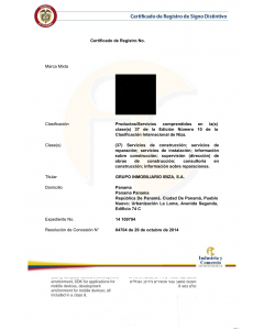 Change of contact details of registered owner of a trademark in Colombia