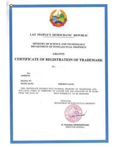 Legal representative for trademark in Laos