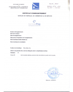 Change of contact details of registered owner of a trademark in Morocco