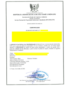 Legal representative for trademark in Sao Tome and Principe