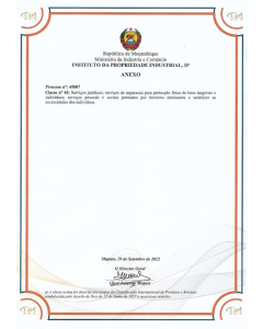 Legal representative for trademark in Mozambique