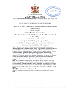 Legal representative for trademark in Trinidad and Tobago